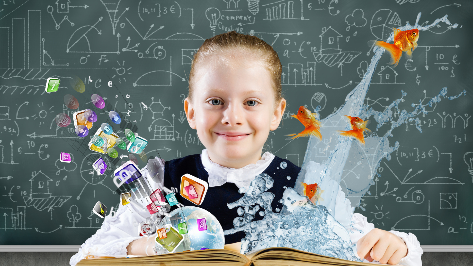 Boldog gyerek az iskolában