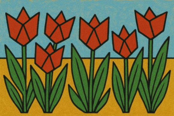 Szögletes tulipánok